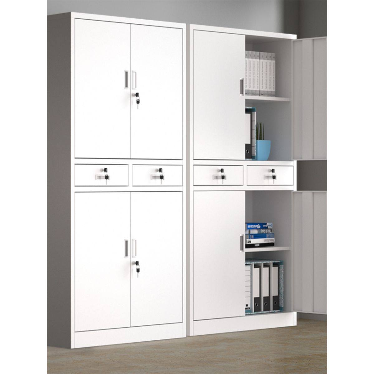 中二斗铁文件铁皮柜办公室财务资料储物柜家用多抽屉存放杂物柜子,商业/办公家具,办公储物柜,淘宝优惠券,粉丝福利购,淘宝优惠卷