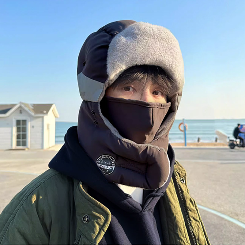 冬季男士帽子加厚加绒保暖防风帽骑车护耳防风棉帽东北雷锋帽面罩,服饰配件/皮带/帽子/围巾,帽子,淘宝优惠券,粉丝福利购,淘宝优惠卷