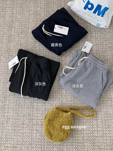 韩单egg.unique软糯慵懒风卫裤