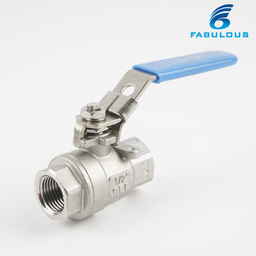 304不锈钢Q11F-64P 两片式内螺纹全流量球阀 内丝开关重型4分 6分