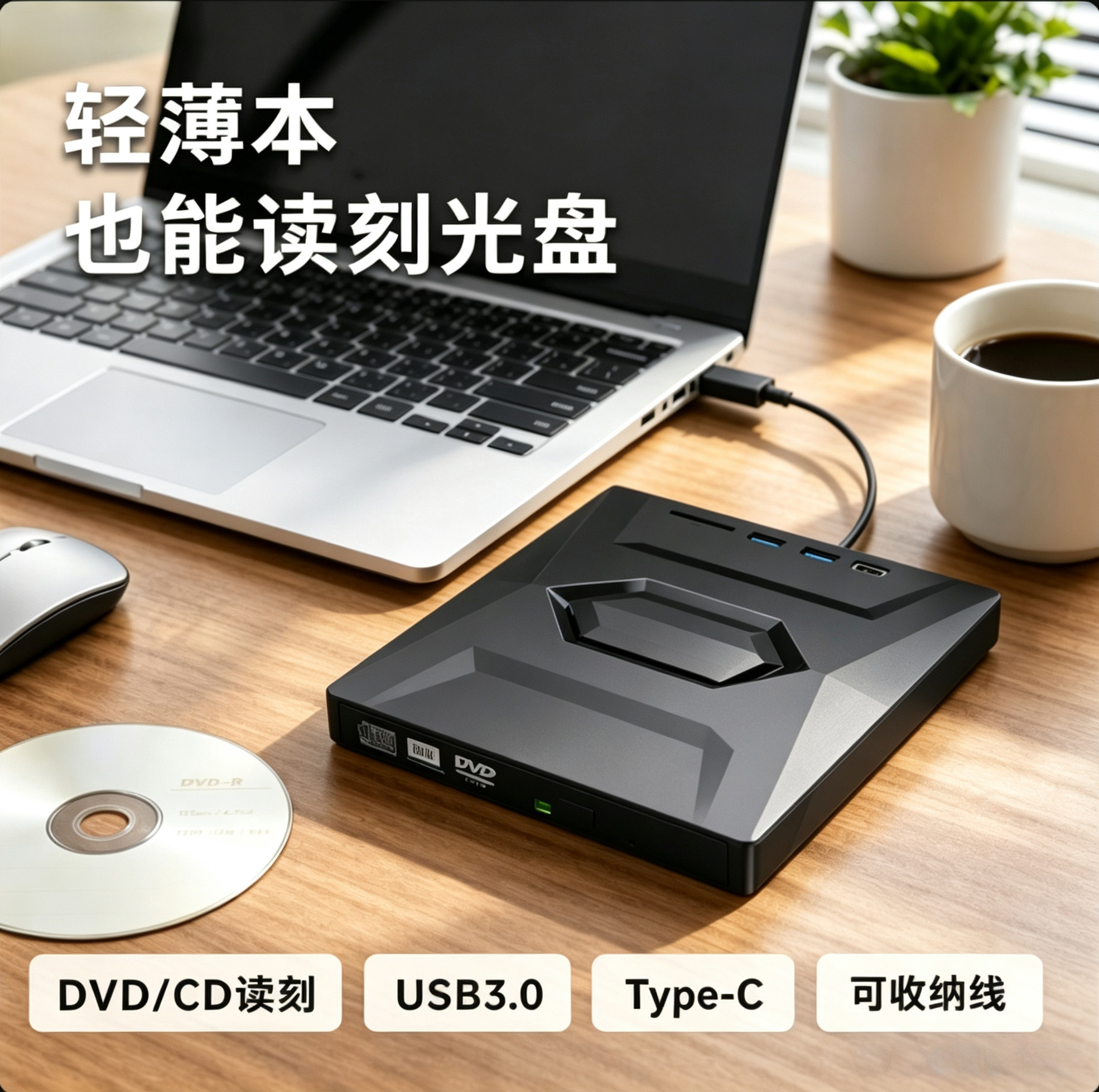 USB3.0外置光驱CD/DVD刻录播放图片