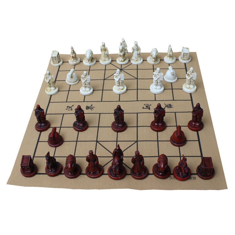 3d立体中国象棋兵马俑人物棋子学生成人亲子收藏礼品中国象棋套装