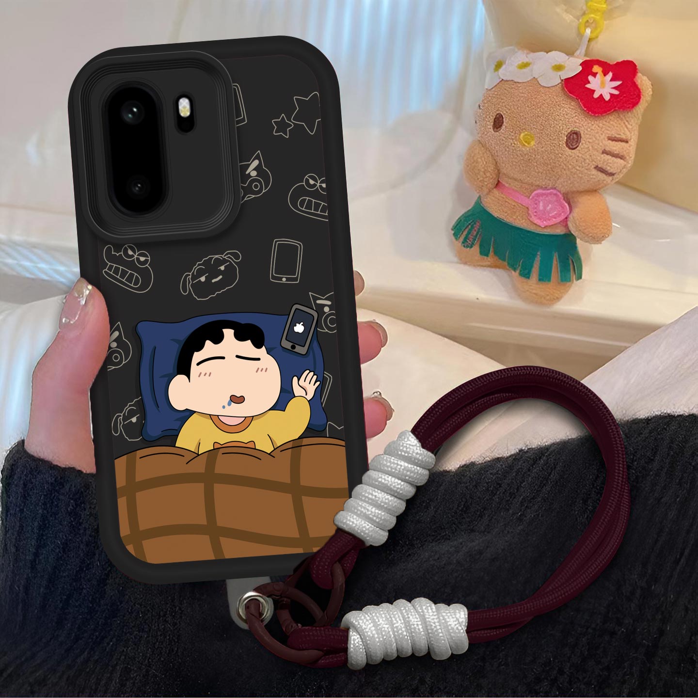 睡觉蜡笔小新适用一加Ace6手机壳1+ace6镜头全包OnePlus磨砂耐脏防摔软壳1加ace6网红保护套卡通可爱创意新款