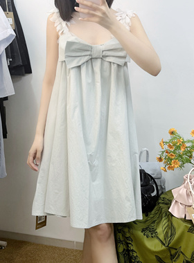 NN | 2025新款时尚百搭吊带连衣裙女高级感小众设计蝴蝶结吊带裙