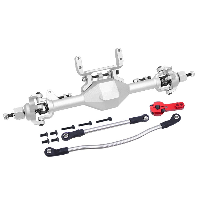 1|10 시뮬레이션 등산 자동차 SCX10 II 90046 CNC 알루미늄 합금 전면 및 후면 액슬 스트레이트 액슬 어셈블리