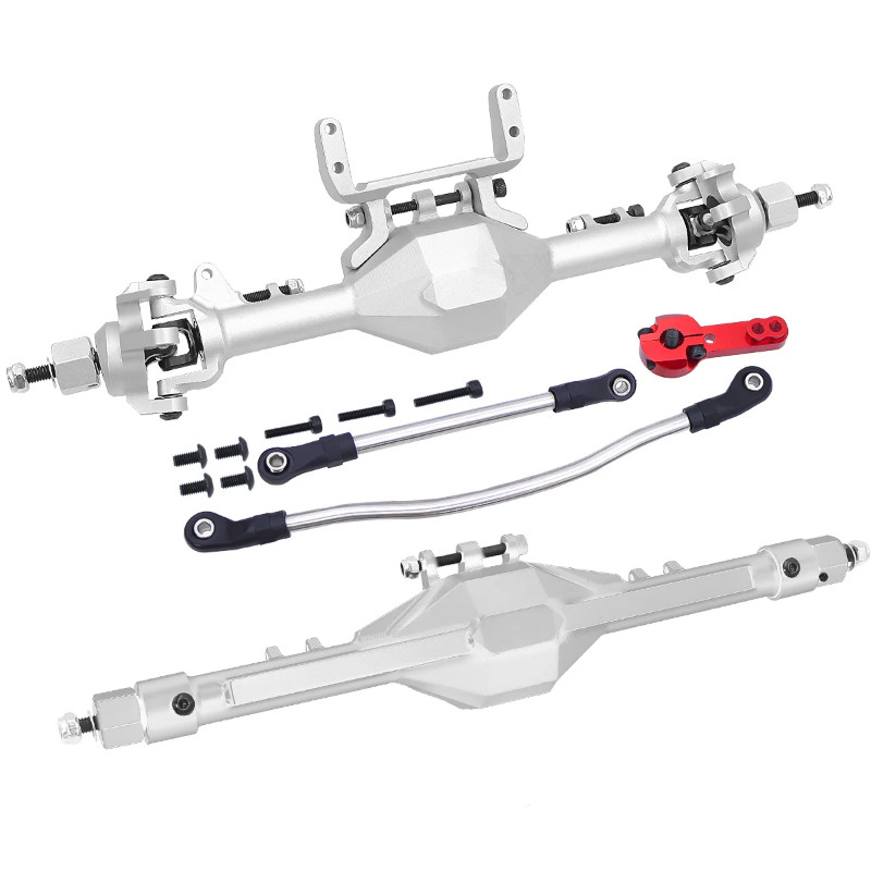 1|10 시뮬레이션 등산 자동차 SCX10 II 90046 CNC 알루미늄 합금 전면 및 후면 액슬 스트레이트 액슬 어셈블리