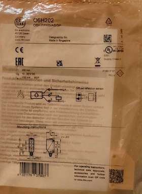 易福门O6H202 06H202漫反射光电传感器正品