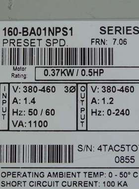 160-BA10NSF1 正品 标价