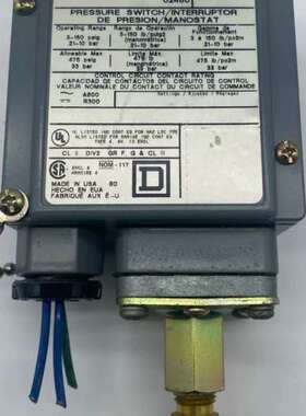 正品，SQUARE D压力开关 9012 GAW-25，