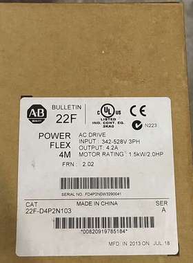 AB变频器 22F-D4P2N103，正品，输入电压
