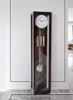 德国赫姆勒八音北极星轻奢落地钟实木座钟欧式现代客厅立钟机械钟