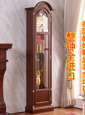 赫姆勒德国原装全进口落地钟客厅机械实木豪华别墅纯铜中式美欧式