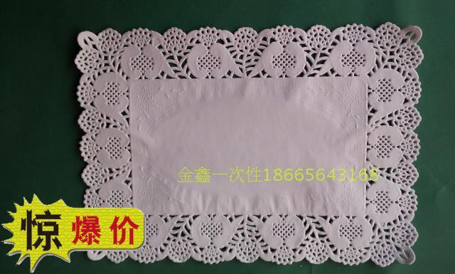 热卖白色镂空花边纸点心纸垫白边花底纸7.5*10.5寸长方形约1400张