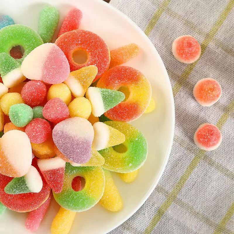 龙客橡皮糖涂油酸沙经典QQ糖酸甜