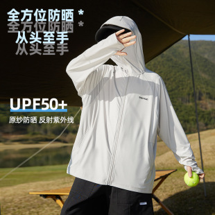 字母印花连帽外户外 冰感中大童薄款 男童UPF50 冰丝防晒衣2025夏季