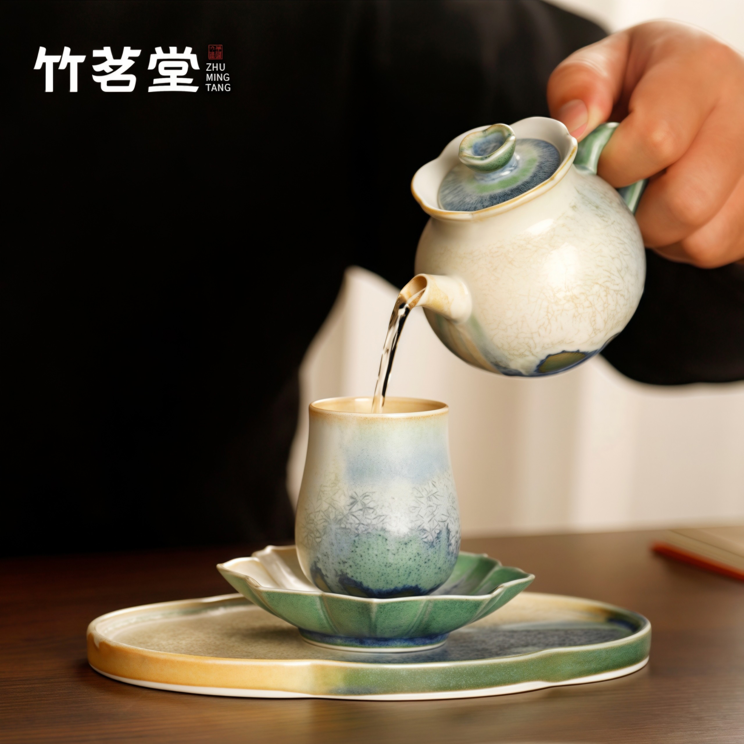 景德镇泡茶壶一人饮办公室窑变图片
