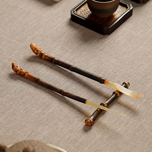 紫竹根牛角头竹发簪茶拔茶针茶匙