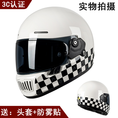 DOT摩托车复古四季头盔男女通用