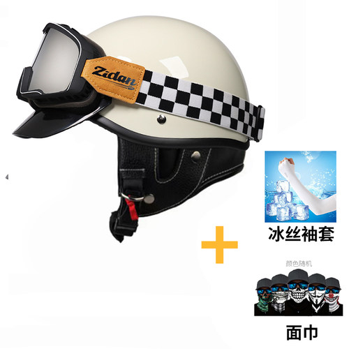 摩托车摩托车半盔哈雷瓢盔夏季