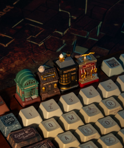 巫师巷键帽微缩景观盲盒盲袋不现实商店魔杖店魁地奇书店猫头鹰店