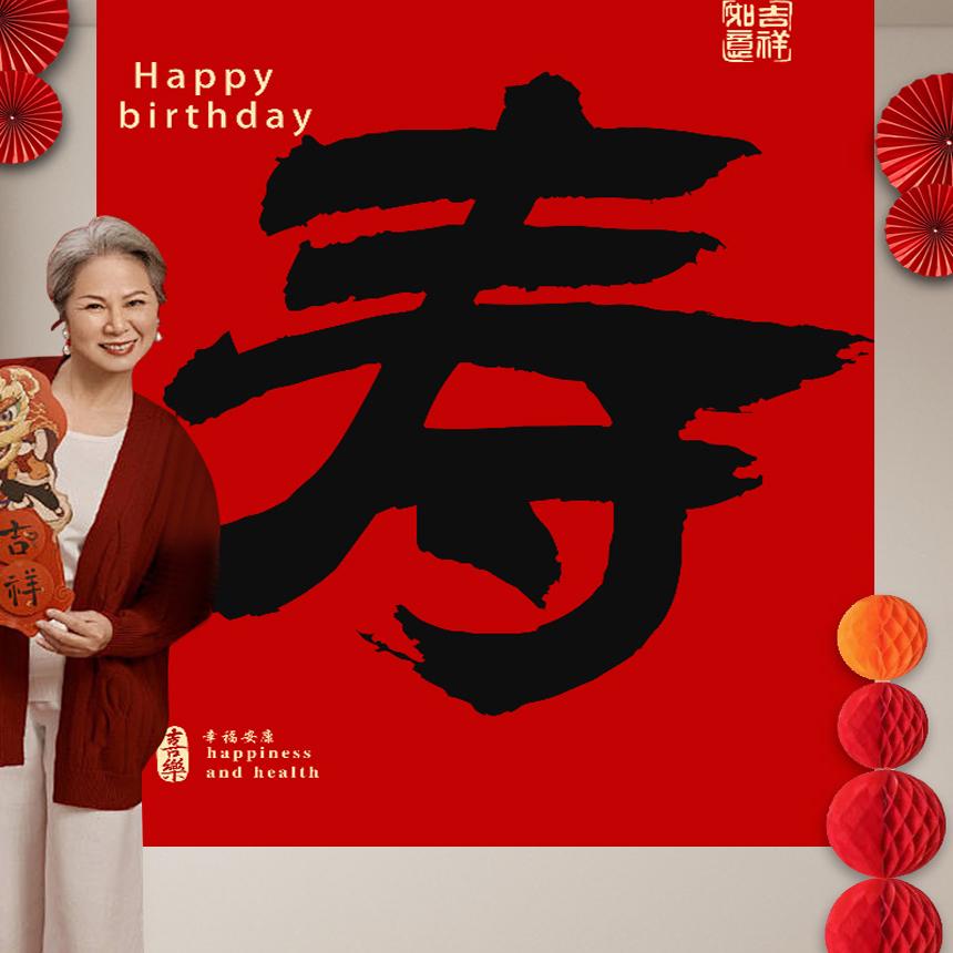老人过寿寿宴装饰挂布条幅
