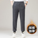 束脚运动裤 卫裤 加绒加厚秋冬款 宽松小脚收口休闲长裤 门襟大码 男士