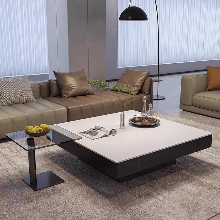 意式极简2026新款岩板茶几现代简约客厅家用小户型方形轻奢高级感