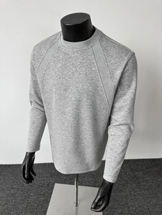 T恤男潮牌boxy正肩卫衣宽松内搭打底衫 cleanfit美式 重磅解构长袖