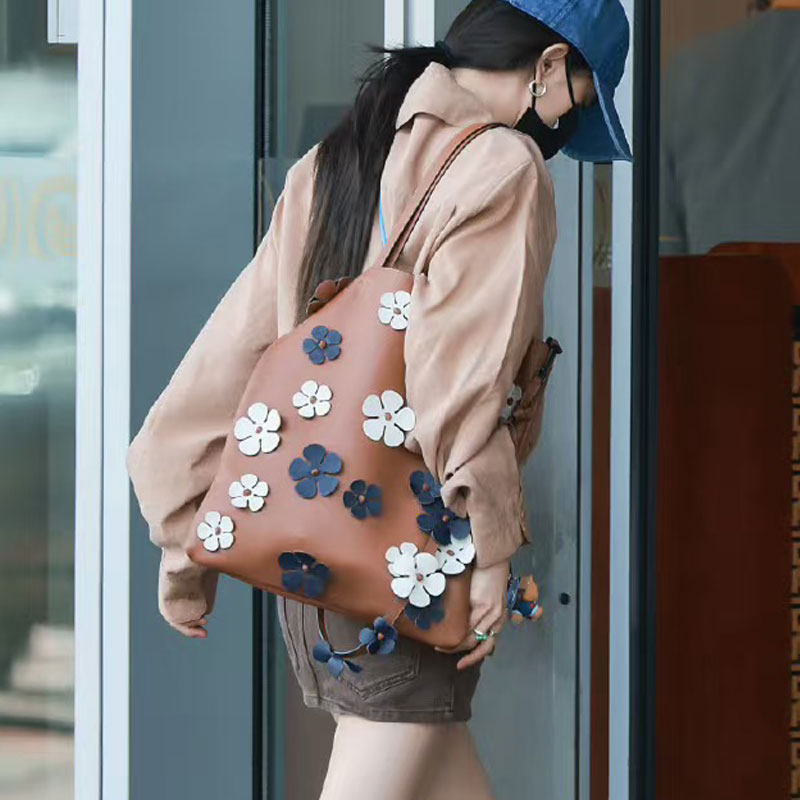 明星同款咖色托特包女通勤百搭大容量单肩包慵懒风高级感单肩大包