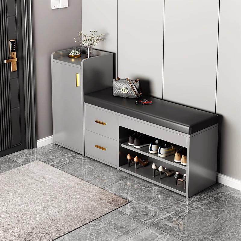 鞋柜家用门口入户室内可坐玄关柜大容量鞋架靠墙饰品柜储物换鞋凳床笠