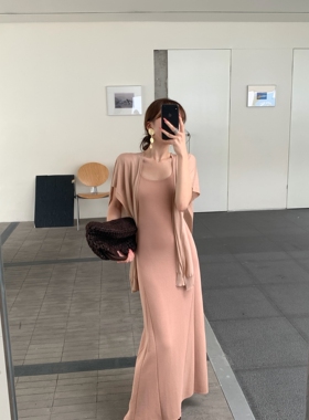 玥儿OWENANA婉风拂柳·方领修身曲线淑女气质极简高级感针织