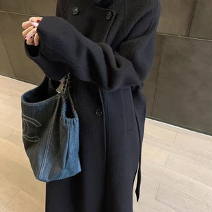 大连东鸣 含90绵羊毛 Z1331 配腰带 玥儿小众双面手缝羊毛外套