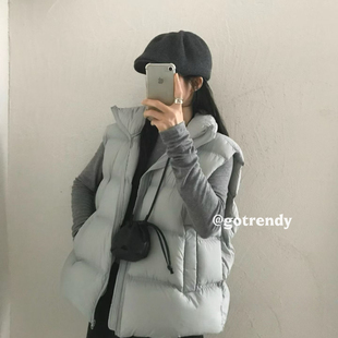 2503 新国标90 玥儿小众简约经典 拉链舒适百搭休闲显瘦羽绒马甲