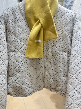 玥儿冬上新爆款推荐小花宽松保暖羽绒服外套(配围巾)YS1-09606