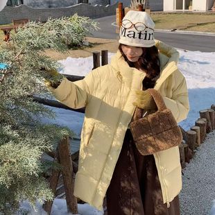 S680 含90白鸭绒 玥儿245克高充绒量超蓬松泡芙超轻中长款 羽绒服