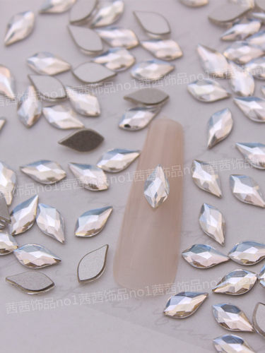 施钻水晶2205平底花瓣奥地利华子钻001MOL月光白美甲饰品DIY奥钻 - 封面