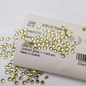 施家水钻2088平底圆钻213淡黄色华子美甲饰品贴钻DIY水晶手工小钻