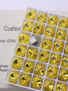 进口奥钻施家4470肥方华子美甲钻226金黄水晶手链项链戒托镶钻