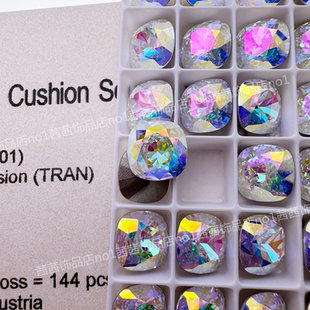 奥地利施家水晶4470肥方尖底钻美甲堆钻球001TRAN闪彩白穿戴甲DIY