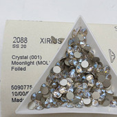 施家水钻2088平底圆形001MOL月光白美甲饰品闪钻华子指甲片DIY钻