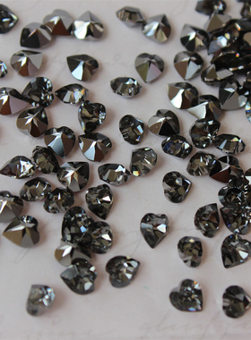 进口奥钻施家水晶4884爱心桃心华子美甲钻SINI银色夜影指甲饰品