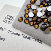 施家水晶2088平底圆形钻1403焕新烟黄 美甲钻华子饰品指甲粘贴钻