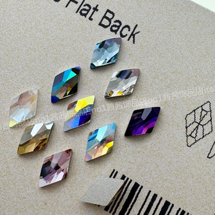施家水钻2709平底异形迷你菱形001白色美甲饰品华子钻指甲贴钻DIY