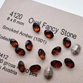 进口奥地利施家水晶4120椭圆1001琥珀 美甲饰品DIY穿戴甲堆钻球