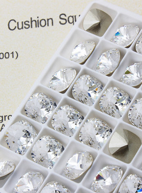 奥地利水晶4470华子肥方施家水钻001白色美甲饰品10MM指甲甲片