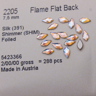 施家水钻奥地利水晶2205花瓣平底葫芦391SHIM闪烁丝绸美甲饰品钻