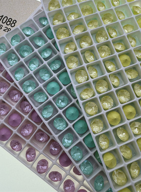 华子奥钻施家水晶1088尖底圆形美甲堆钻L167i168169马卡龙粉绿黄