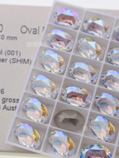 施钻水晶4120鸽子蛋001SHIM闪烁白奥地利华子钻美甲饰品椭圆堆钻