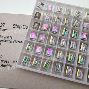 华子钻施钻水晶4527小冰糖001TRAN闪彩白 方糖美甲钻饰品堆钻DIY