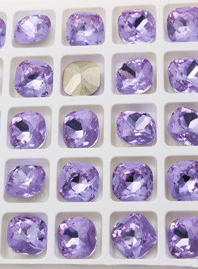 尖底肥方10MM美甲水钻K9高端堆钻指甲饰品贴片白色立体亮钻彩色钻